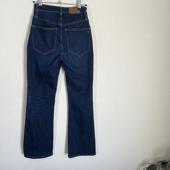 Madewell Jeans Women's 23 Curvy Cali Demi Boot Cut Blue Whiskers Stretch Denim - Picture 5 of 10